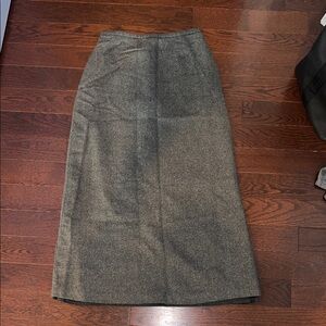 Josephine Chause Wool & Silk Gray Women's Maxi Skirt